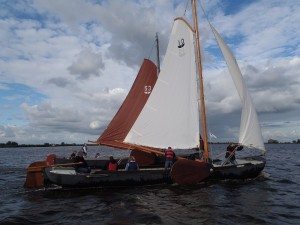 Een zeilwedstrijd met collega's op de Friese meren