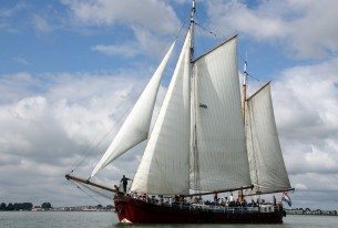 Klipper zeildagtocht met collega's over het Markermeer