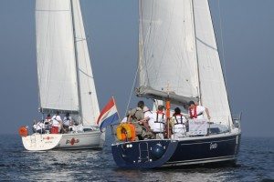 Personeelsuitje zeilen met jachten op het IJsselmeer