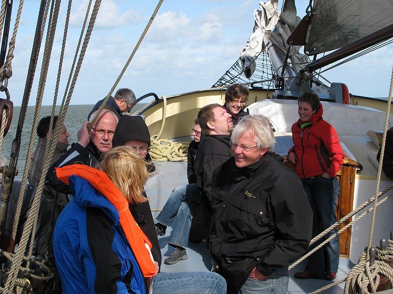 Gasten aan boord van klipper