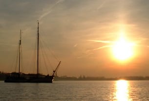 vriendschap ondergaande zon